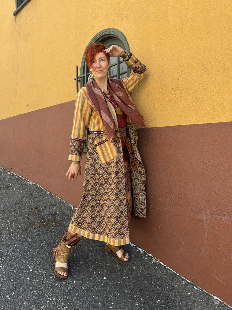WOMAN OF WHEAT COAT DRESS