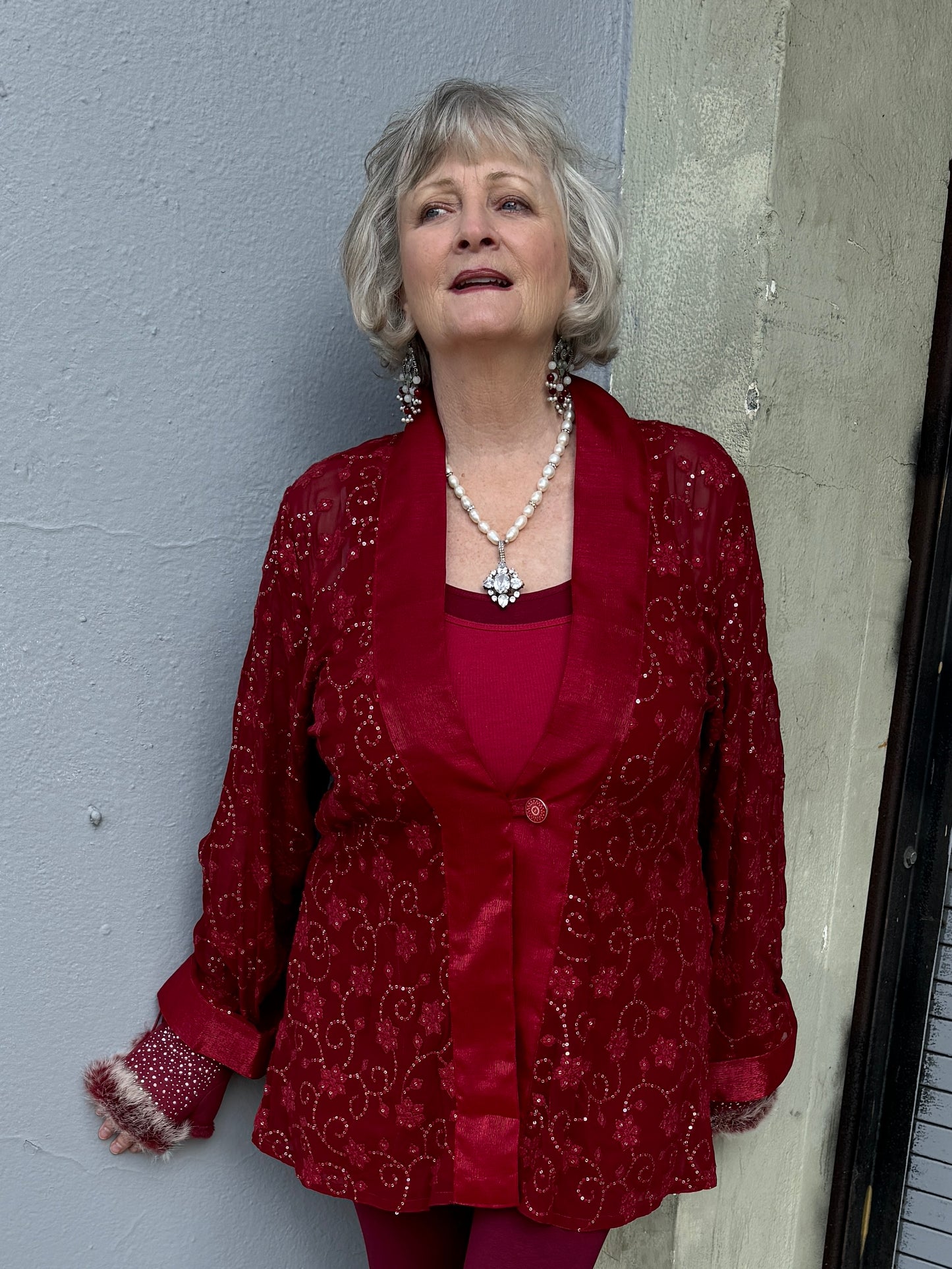 HO-HO-HOLLY BERRY SWING JACKET