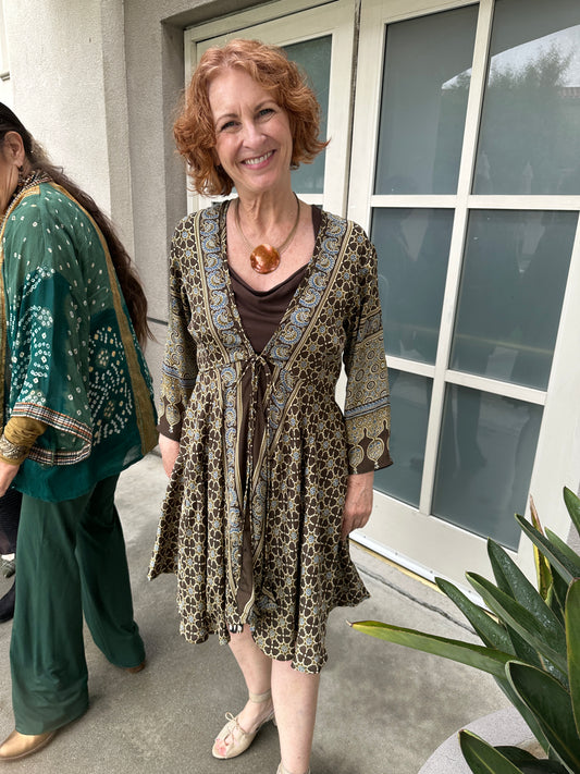 AWESOME AJRAKH AZEEZA ABBREVIATED COAT