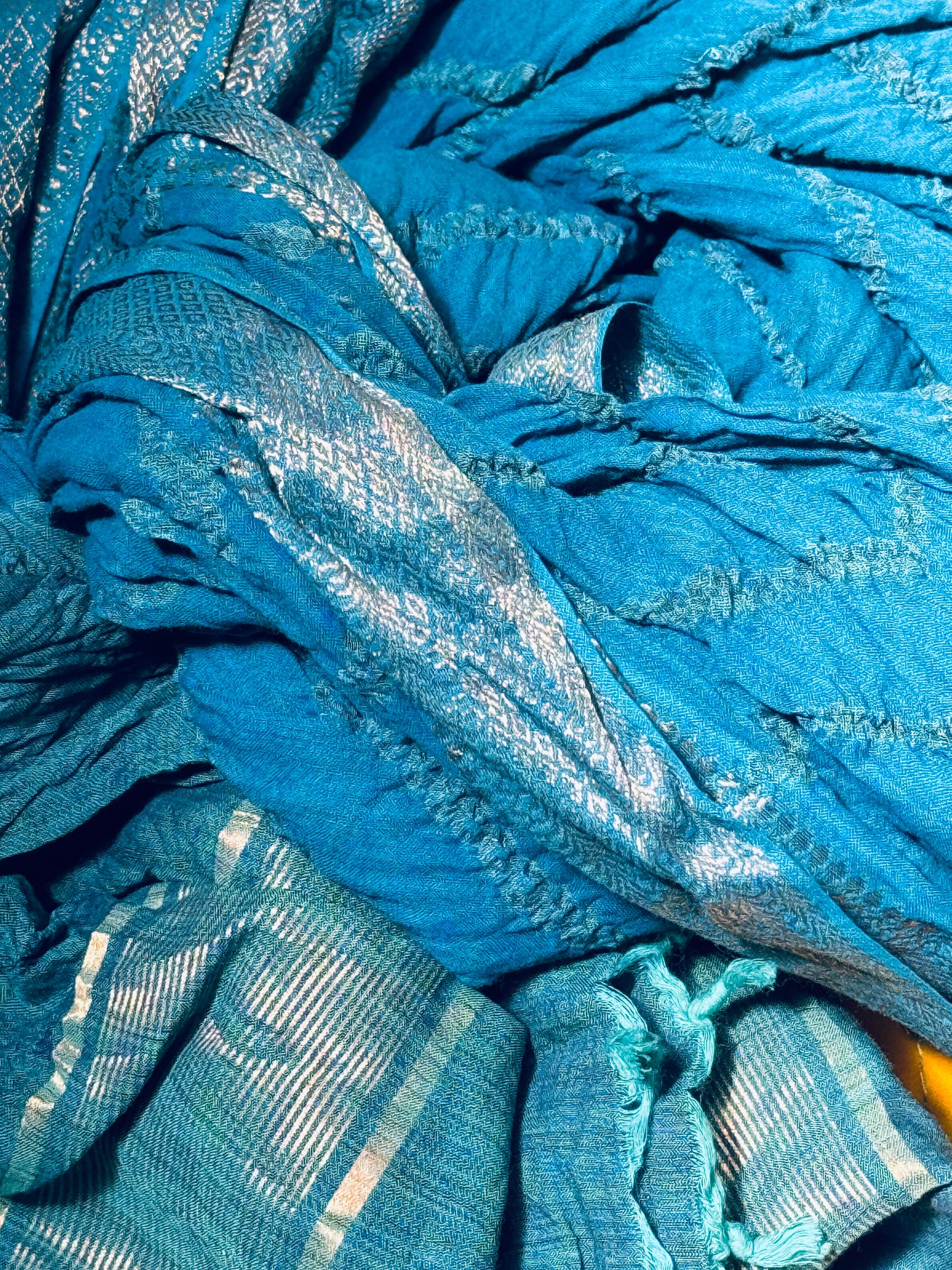 PERSIAN BLUE WRAP SHAWL