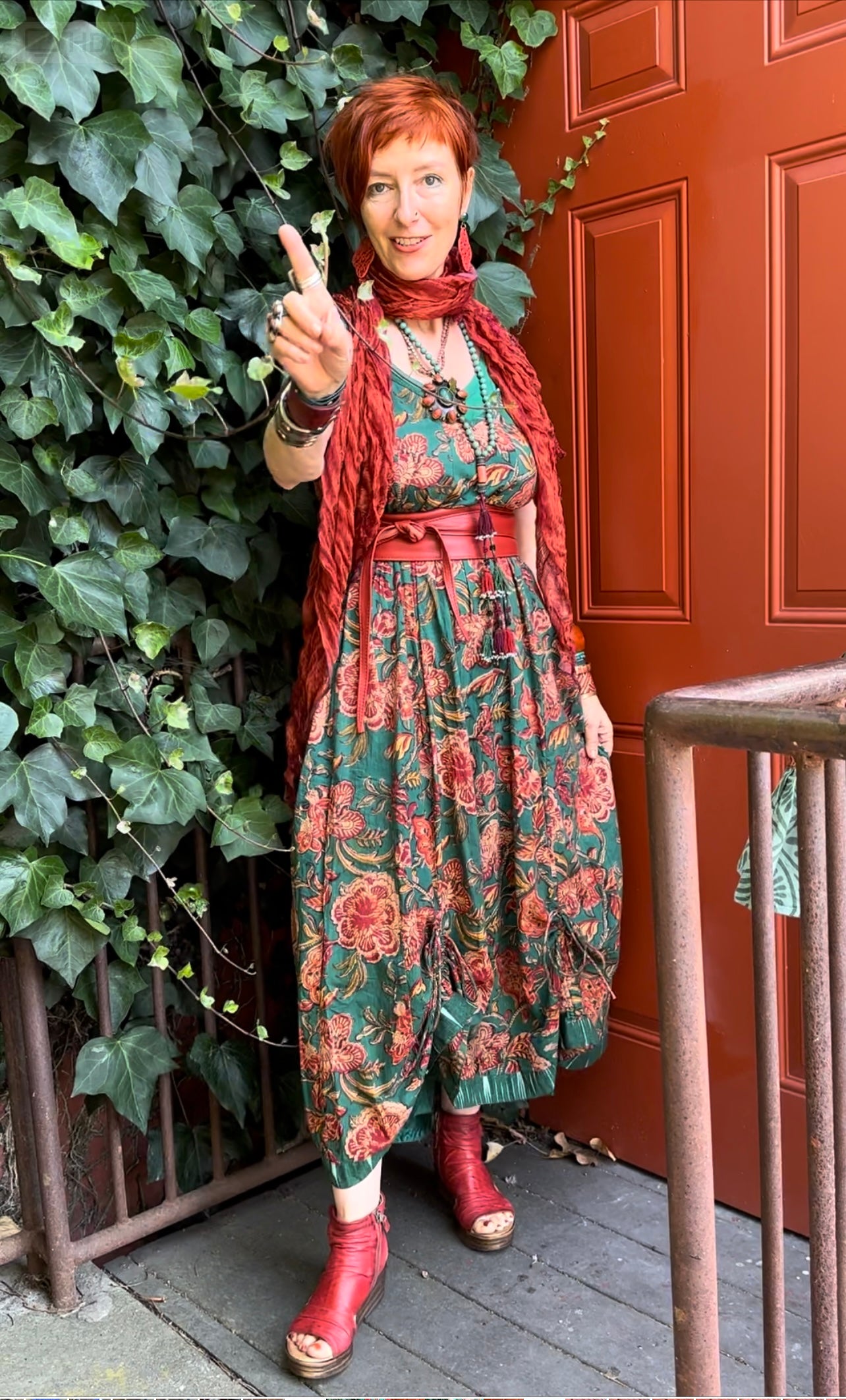 CURTAIN CALL SLIP DRESS JUNGLE FLOWER