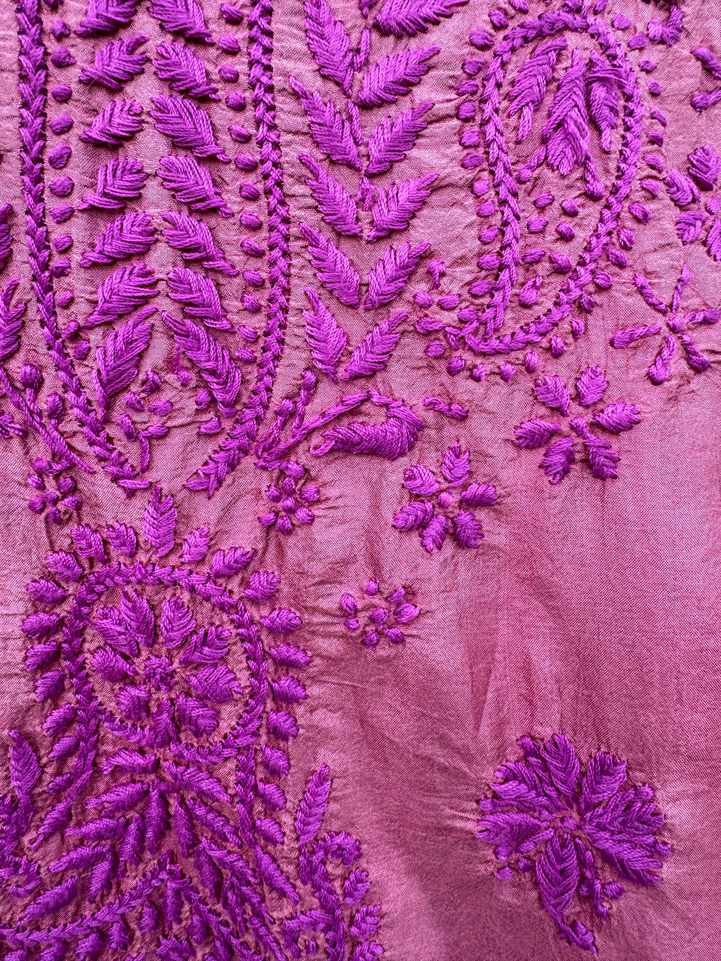 IRIDESCENT ORCHID SILK KURTI