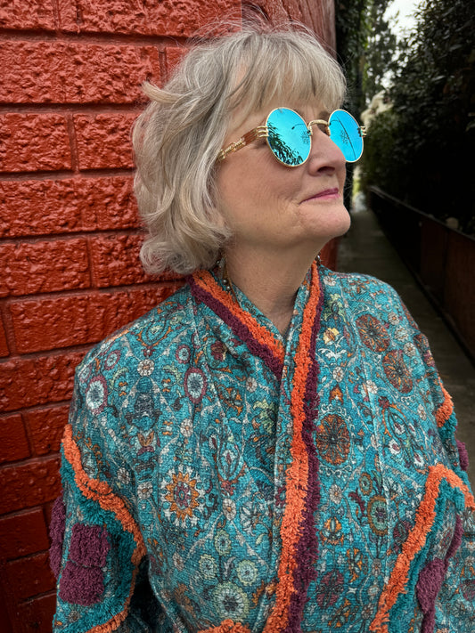 FLYING CARPET COAT TURQUOISE TAMARIND