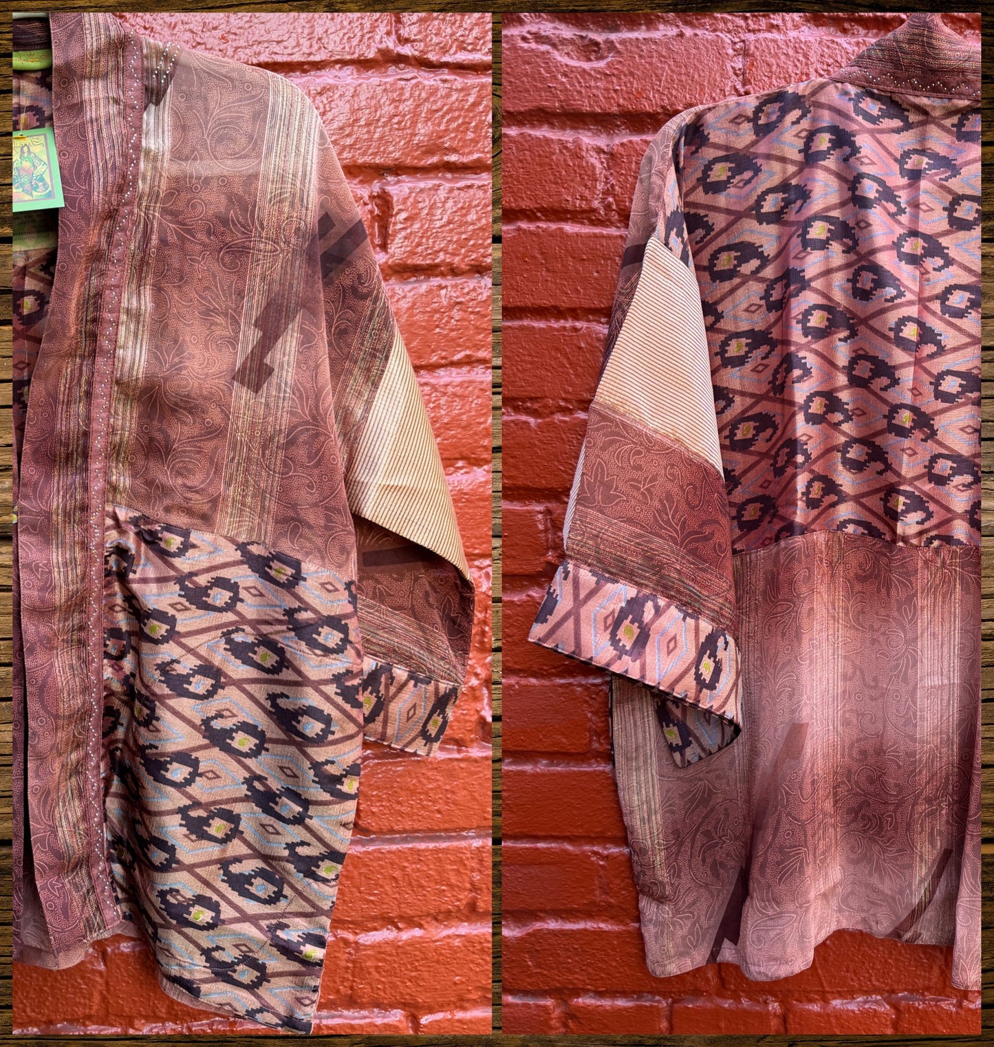 COPPER IKAT SHORT KIMONOS