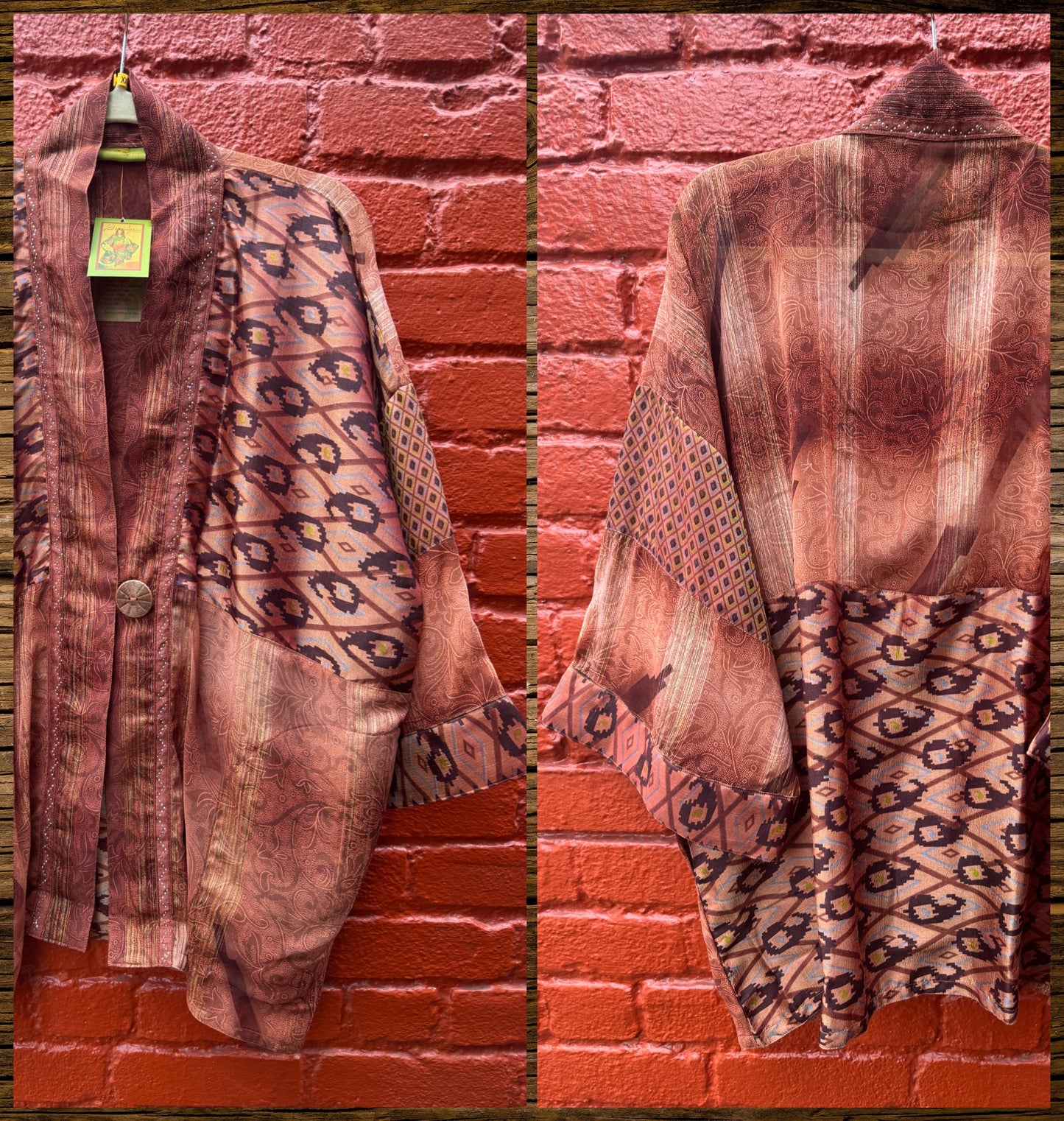 COPPER IKAT SHORT KIMONOS