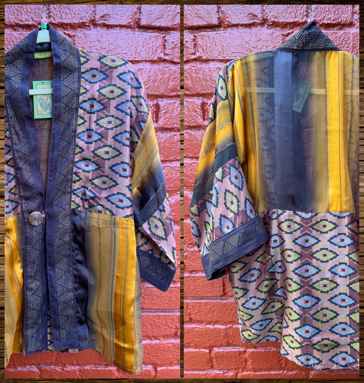 COPPER IKAT SHORT KIMONOS