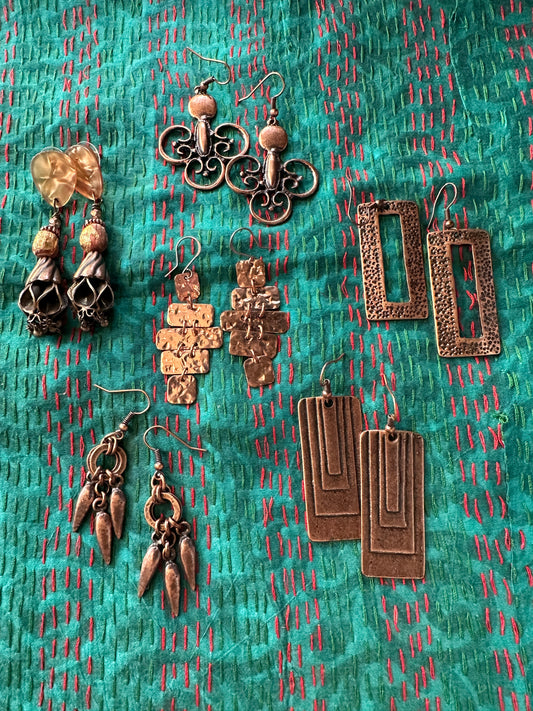 COPPER-TONE EARRINGS