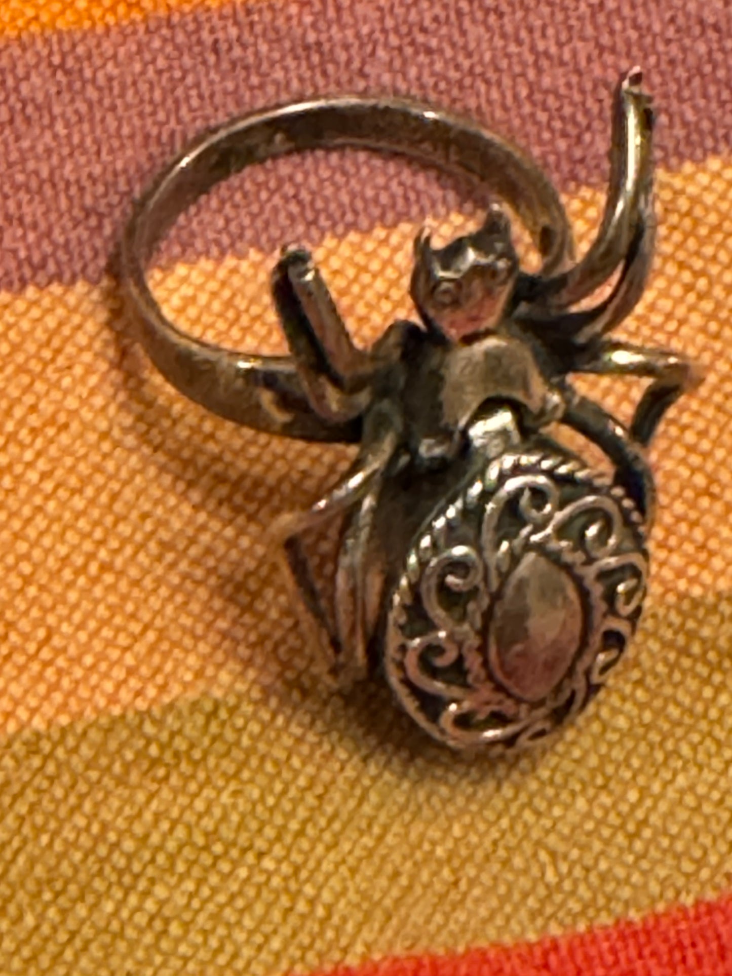 STERLING SILVER SPIDER POISON RING