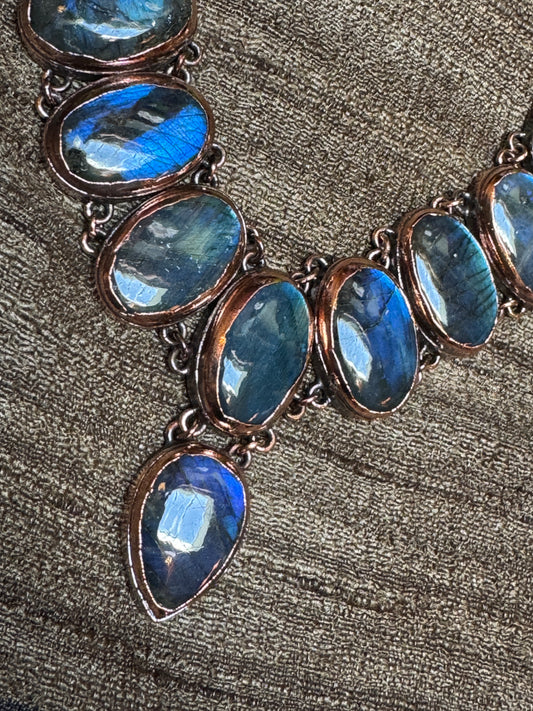 LABRADORITE COPPER NECKLACE