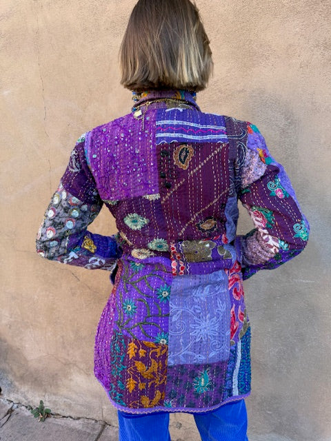 PURPLE CHAGALL ZIP JACKET