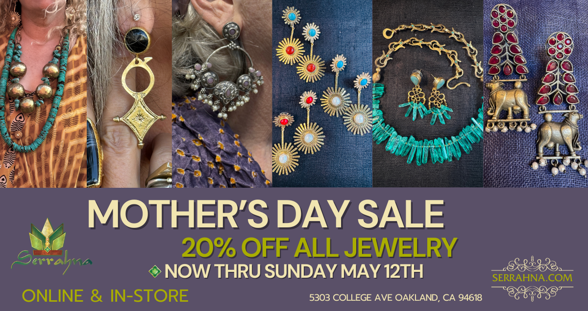 Find the Queen in you at Serrahna with our annual Mother's Day sale NOW thru May 12th, 2024 all jewelry 20% off