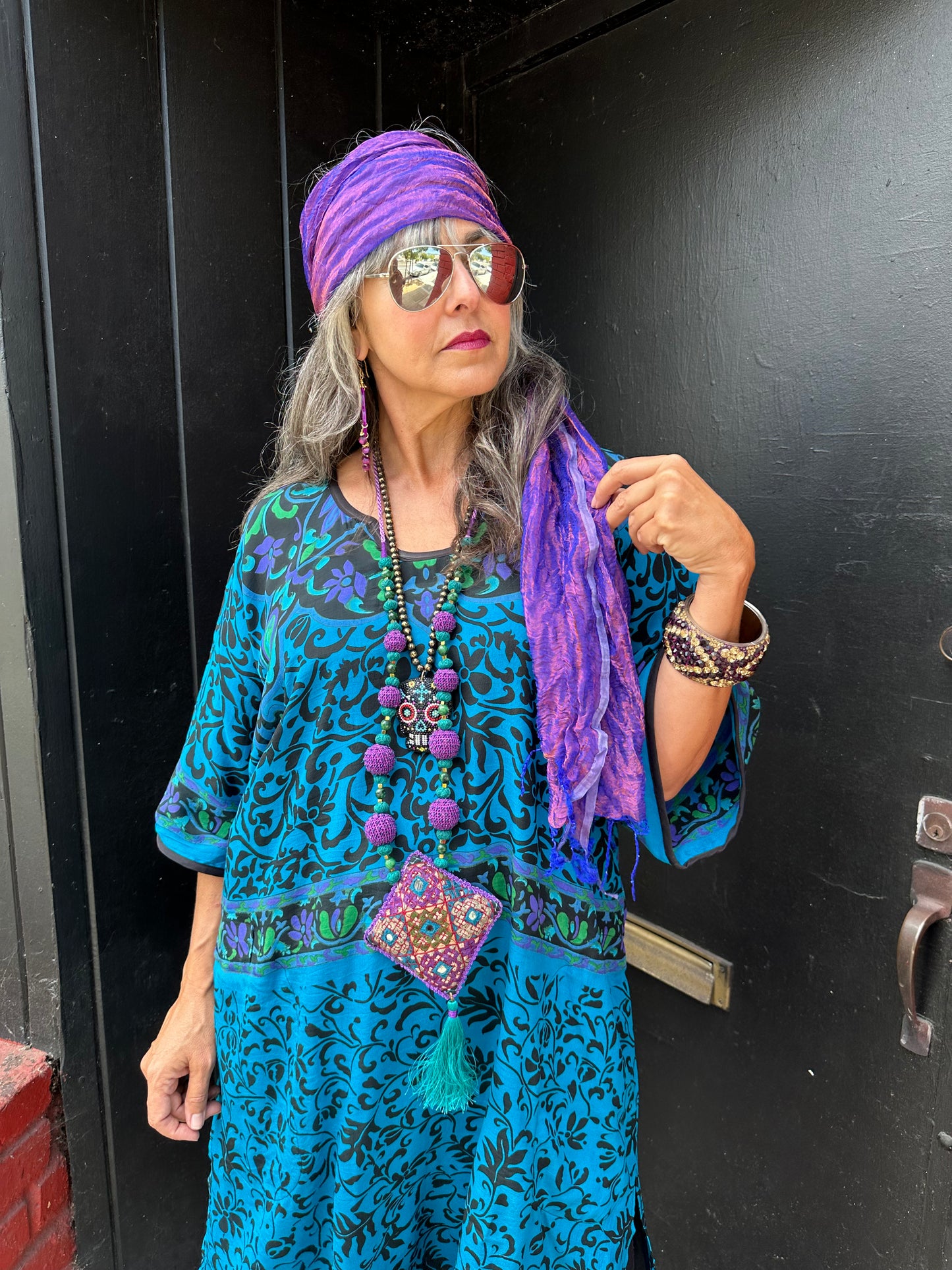 TEAL & PLUM PILLOW TALK NECKLACE