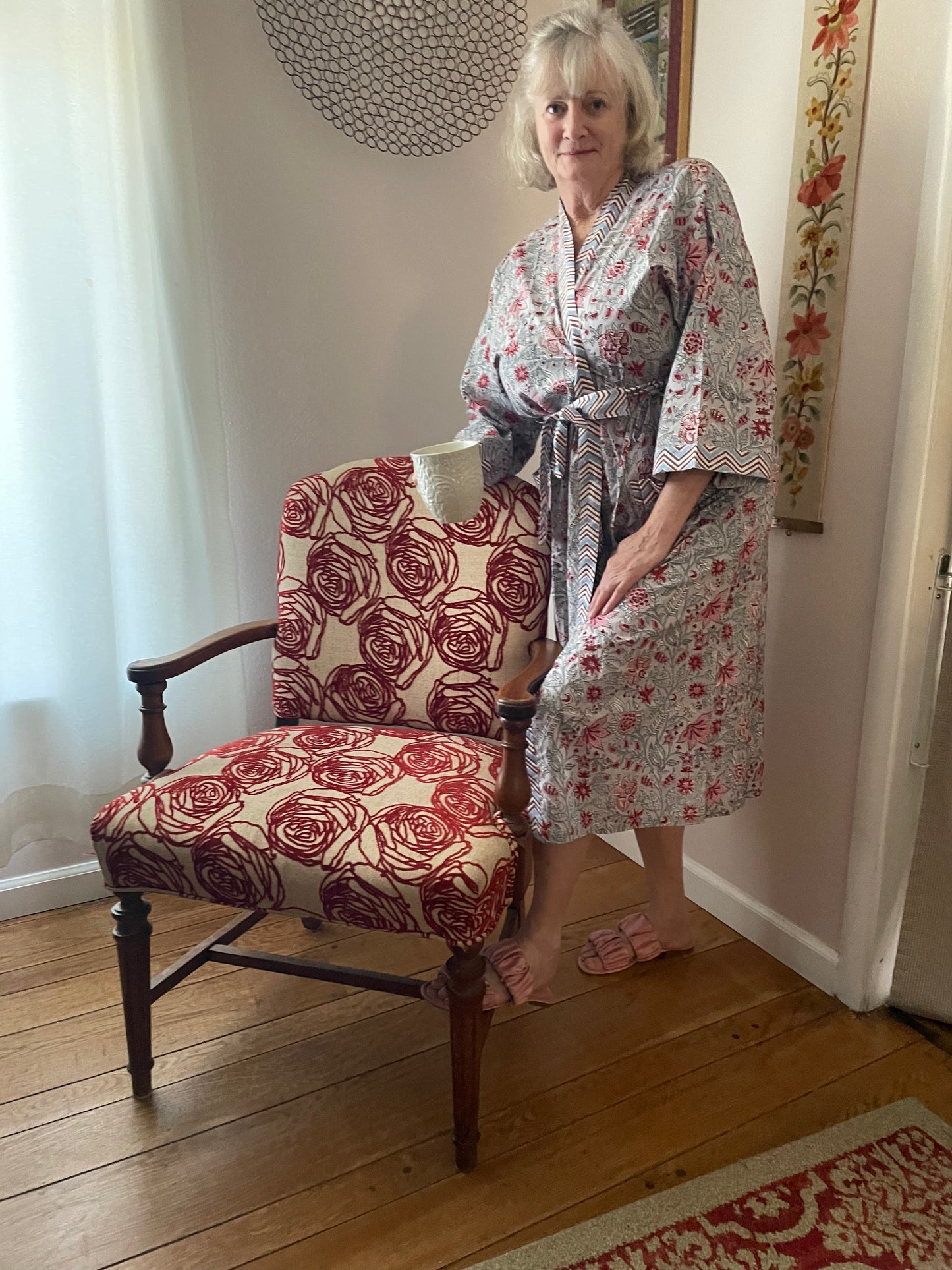 KIMONO ROBE IN COOL COTTON