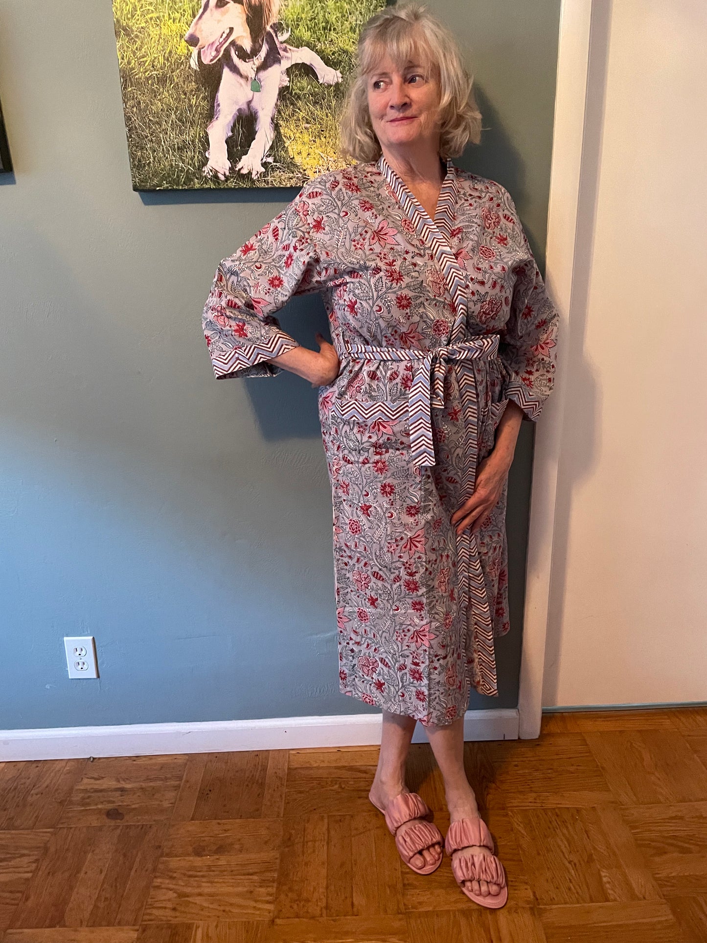 KIMONO ROBE IN COOL COTTON