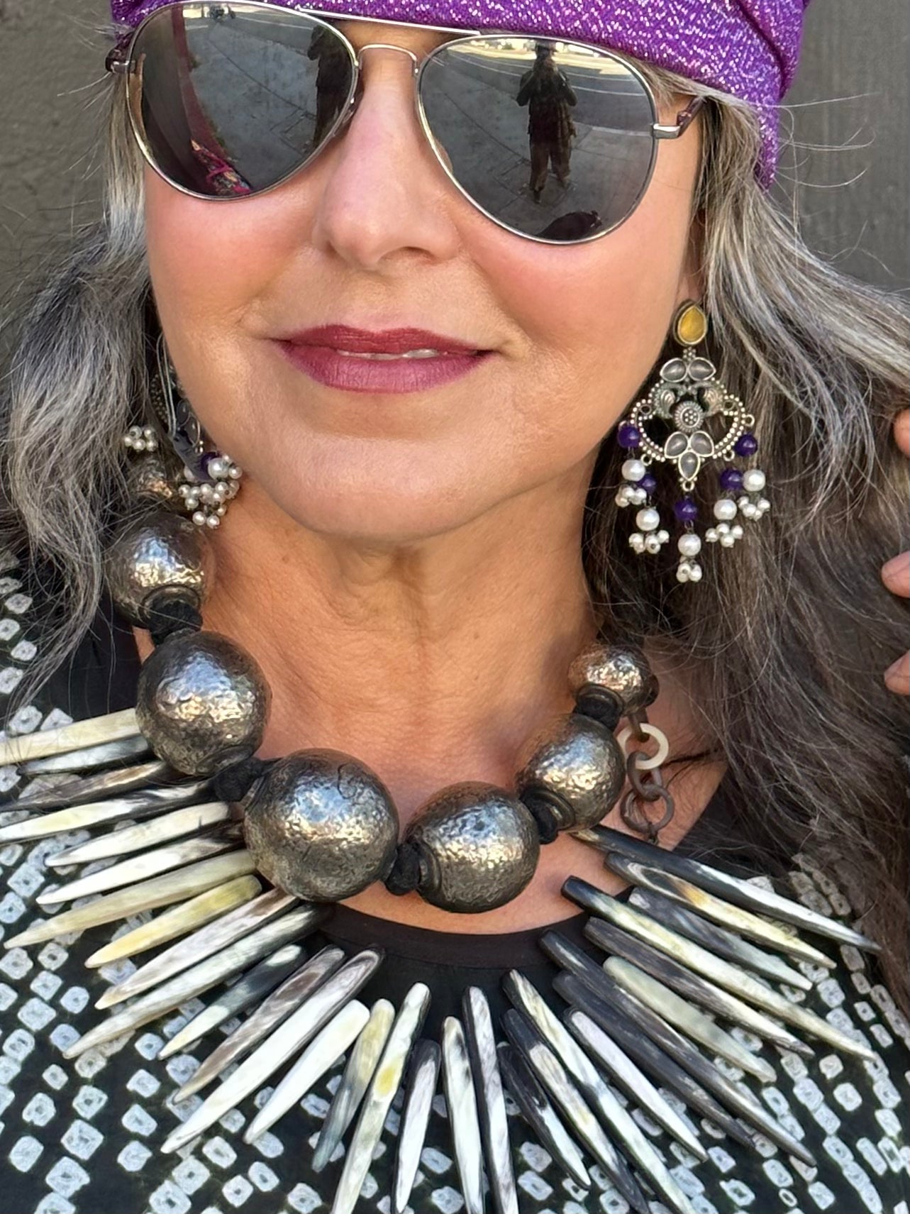 SILVER BALLS NECKLACE