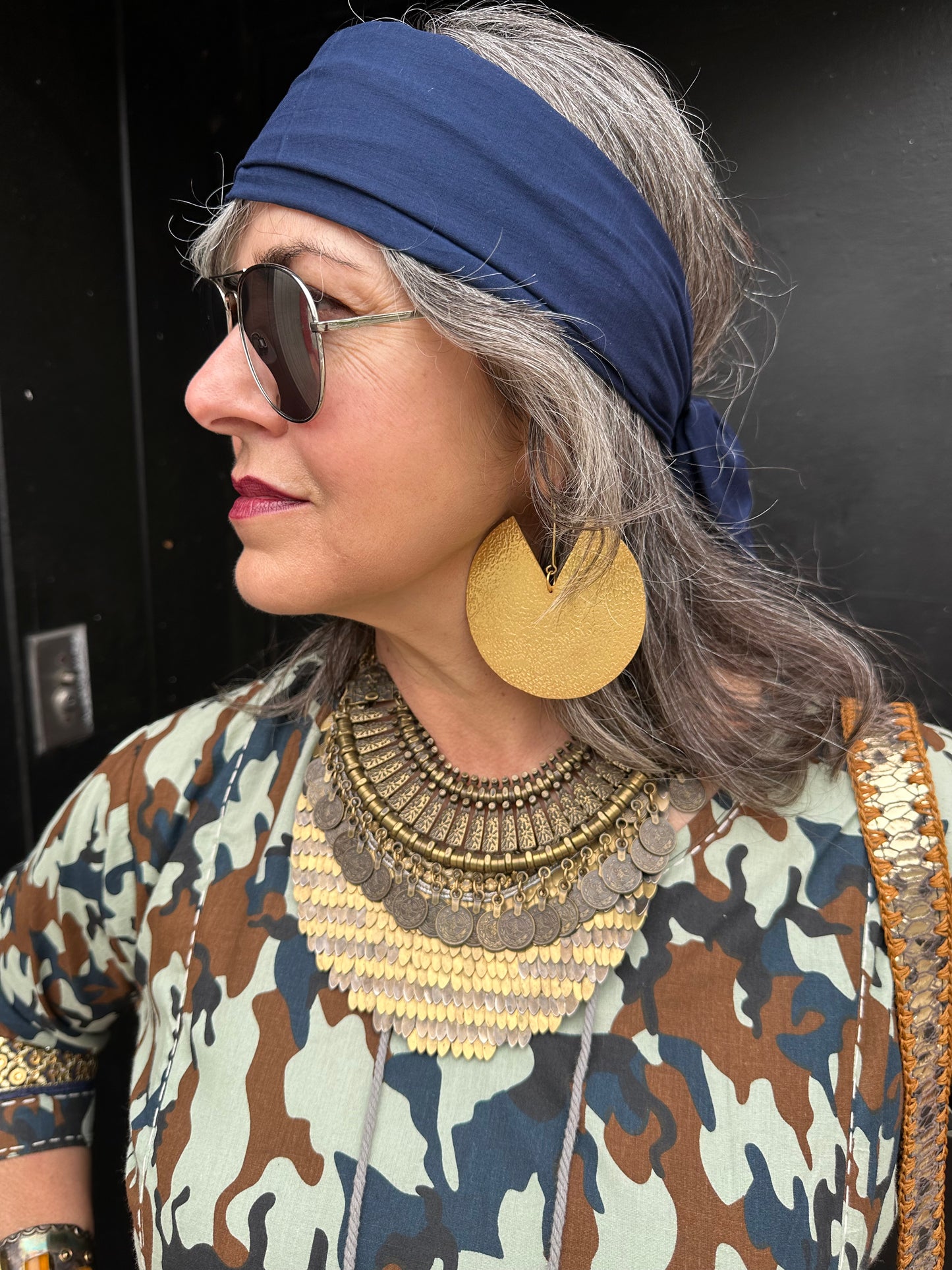 GOLDEN FULL MOON EARRINGS