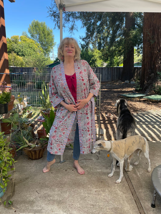 KIMONO ROBE IN COOL COTTON