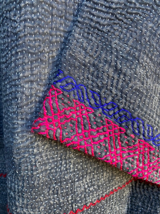 Hand quilted duster coat Andrea Serrahn Serrahna