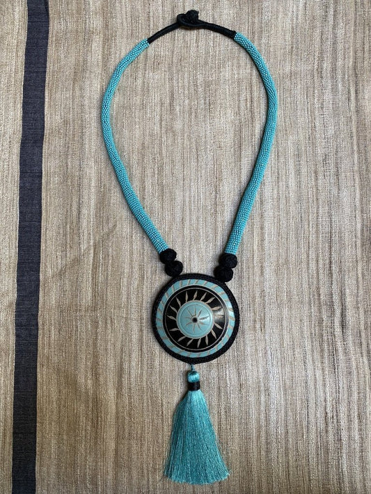 TURQUOISE TIERRA TASSEL NECKLACE