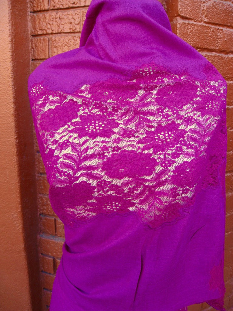 Soft Pashmina Lace Shawl wool Andrea Serrahn Serrahna