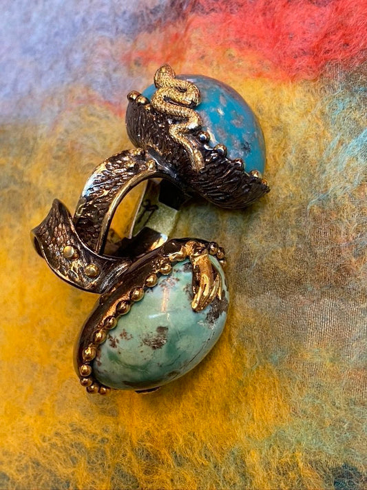 Persian blue turquoise dome rings hands snakes Andrea Serrahn Serrahna