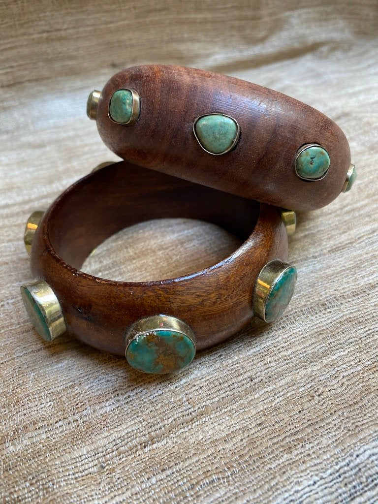 GEMSTONE WOODEN BANGLES