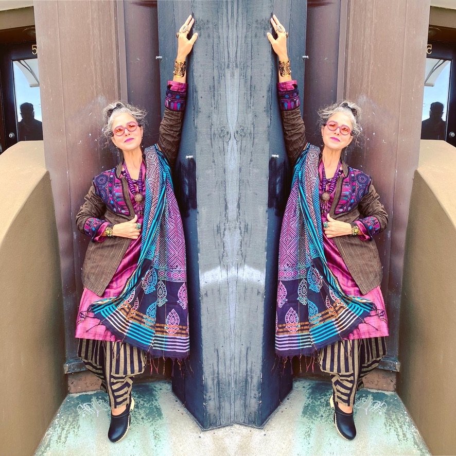 Rainbow tourmaline laser cut brass rhodium plated ooak cuff Andrea Serrahn Serrahna