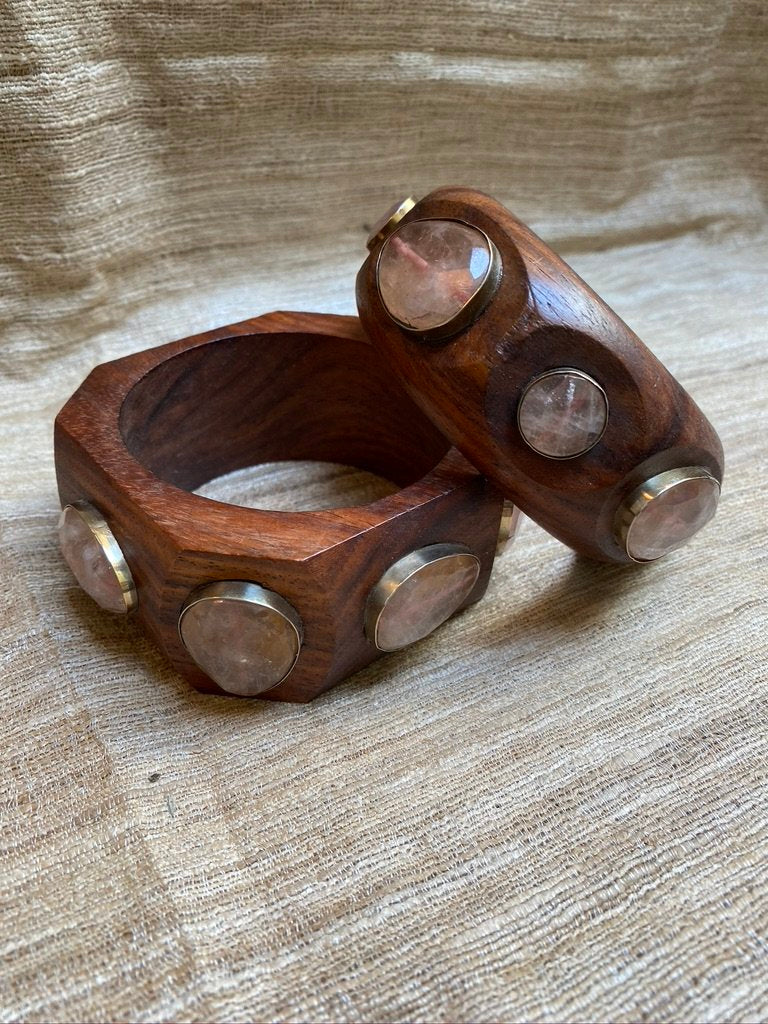 GEMSTONE WOODEN BANGLES
