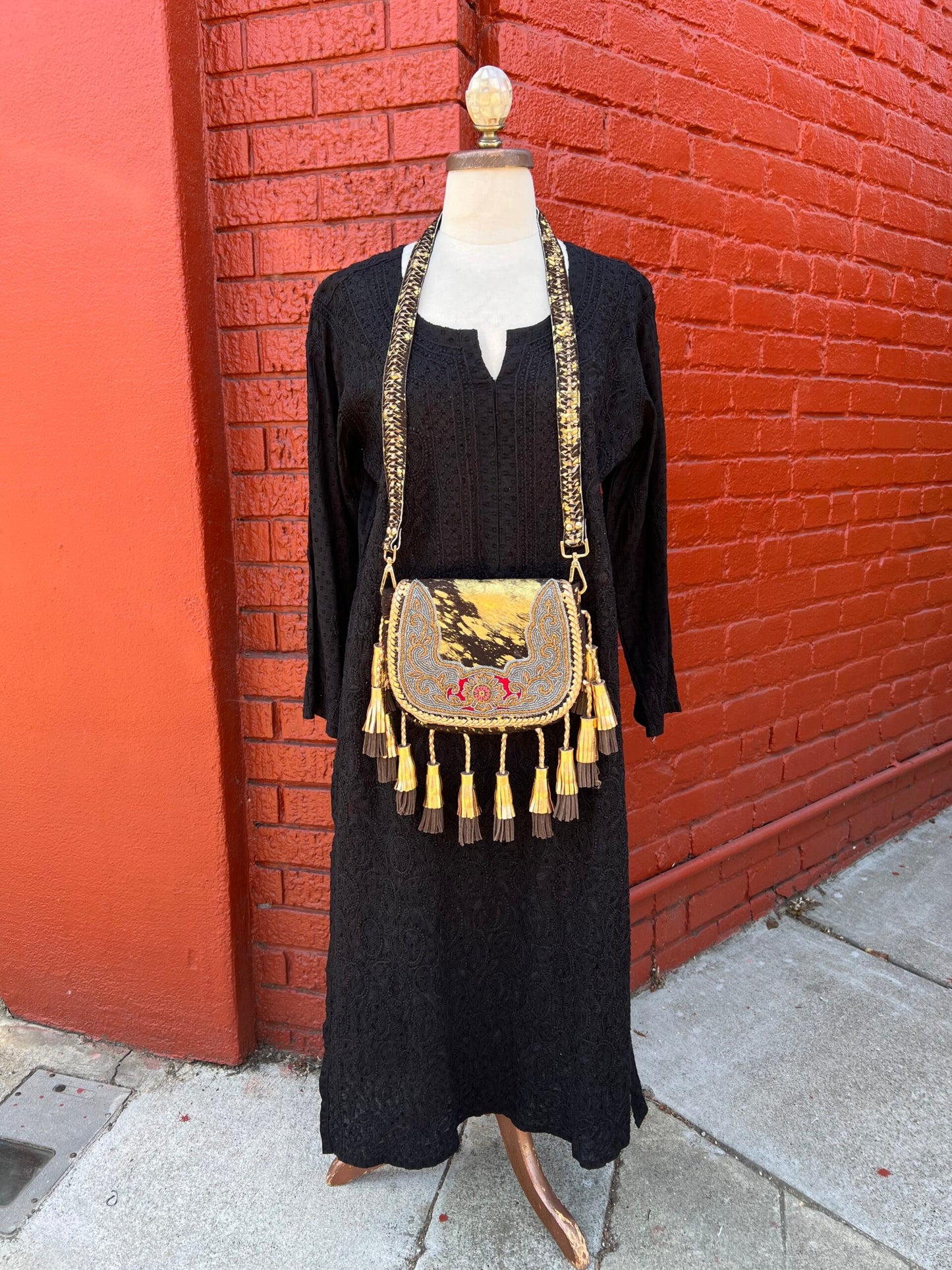 Pinto Pony purse suede metallic leather Andrea Serrahn Serrahna