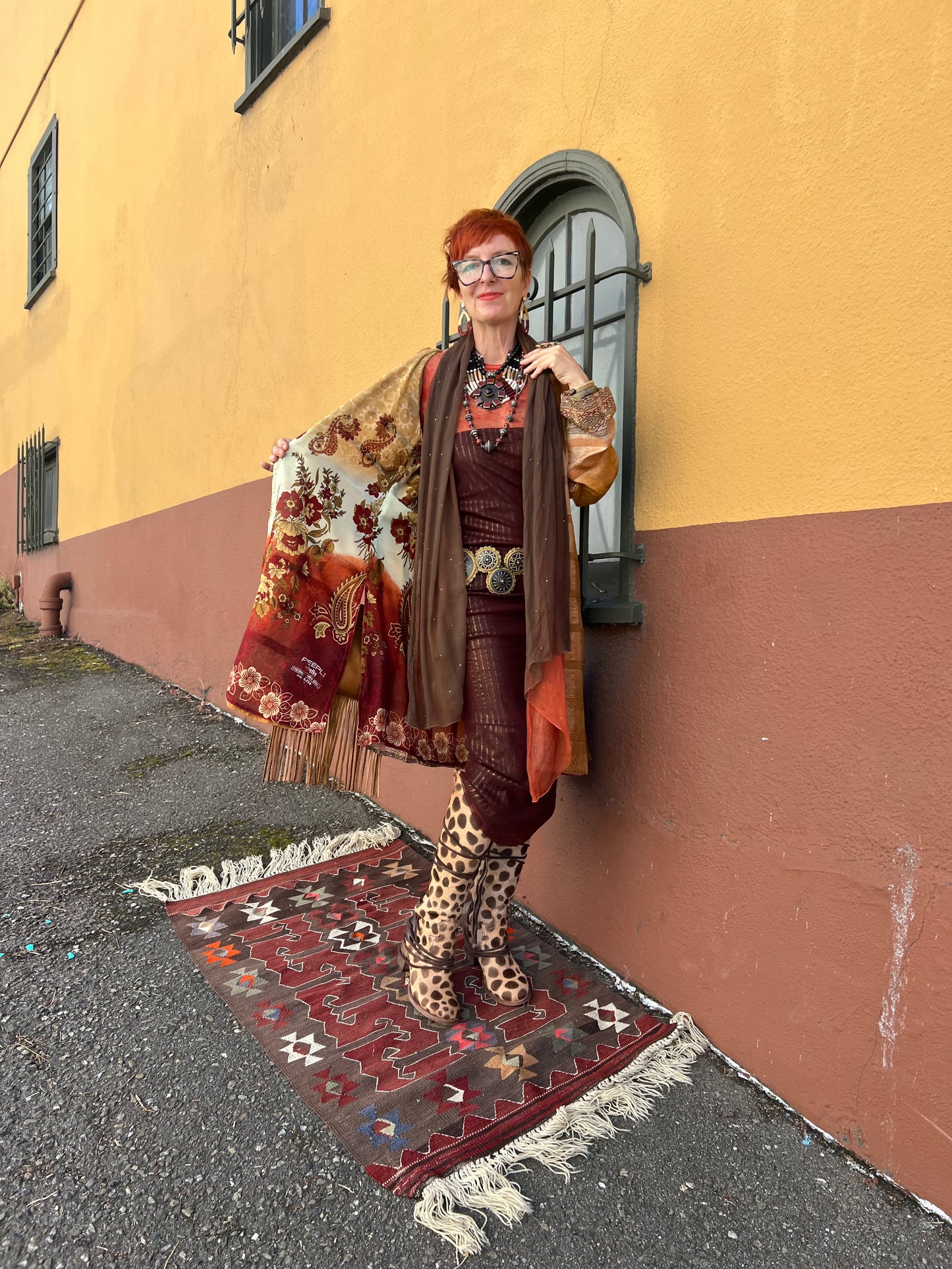 PUMPKIN MOCHA CHIFFON SCARF