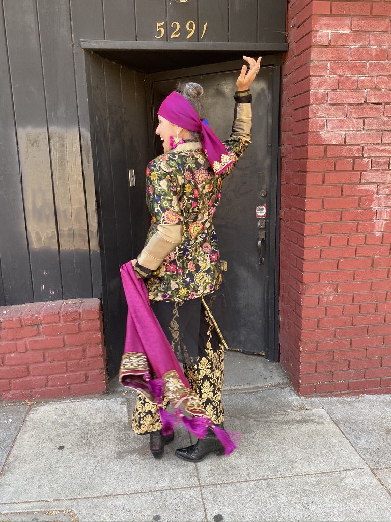 Brocade silk jacket chinoiserie wedding jacket Andrea Serrahn Serrahna