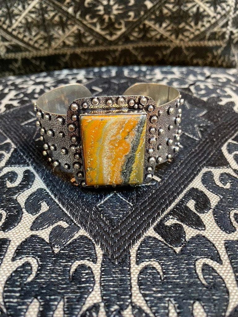 BUMBLEBEE JASPER SILVER CUFFS