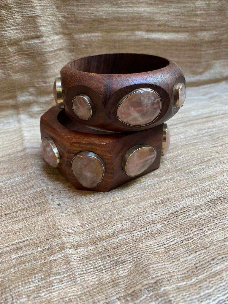 GEMSTONE WOODEN BANGLES