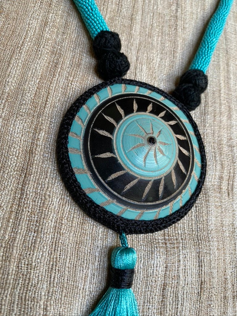TURQUOISE TIERRA TASSEL NECKLACE