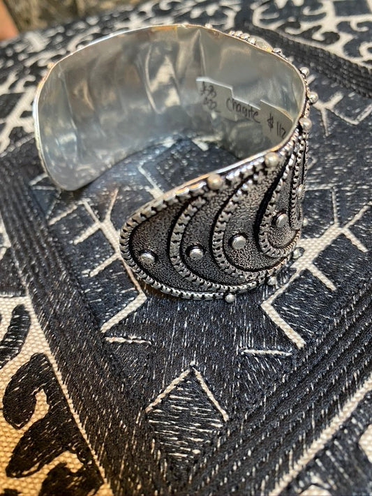 Charoite silver cuffs Andrea Serrahn Serrahna