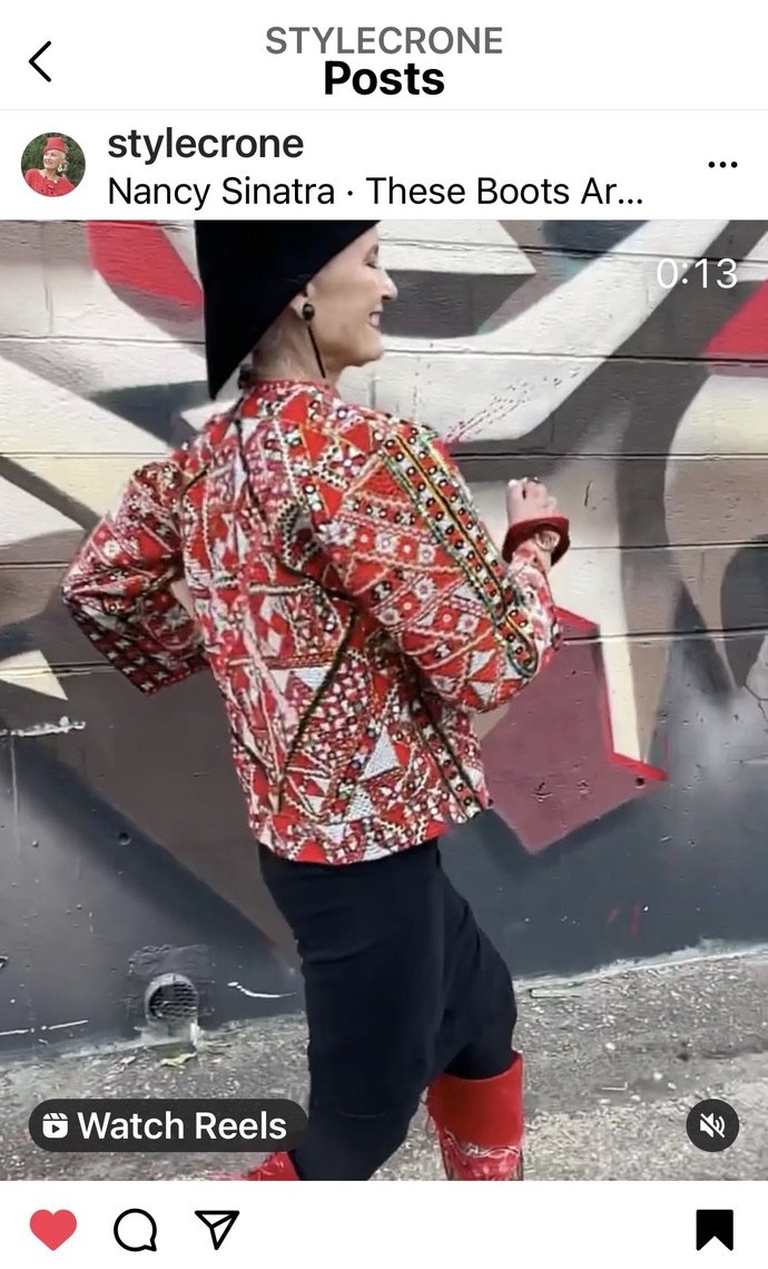 Rabari jacket hand embroidered cotton blend Andrea Serrahn Serrahna
