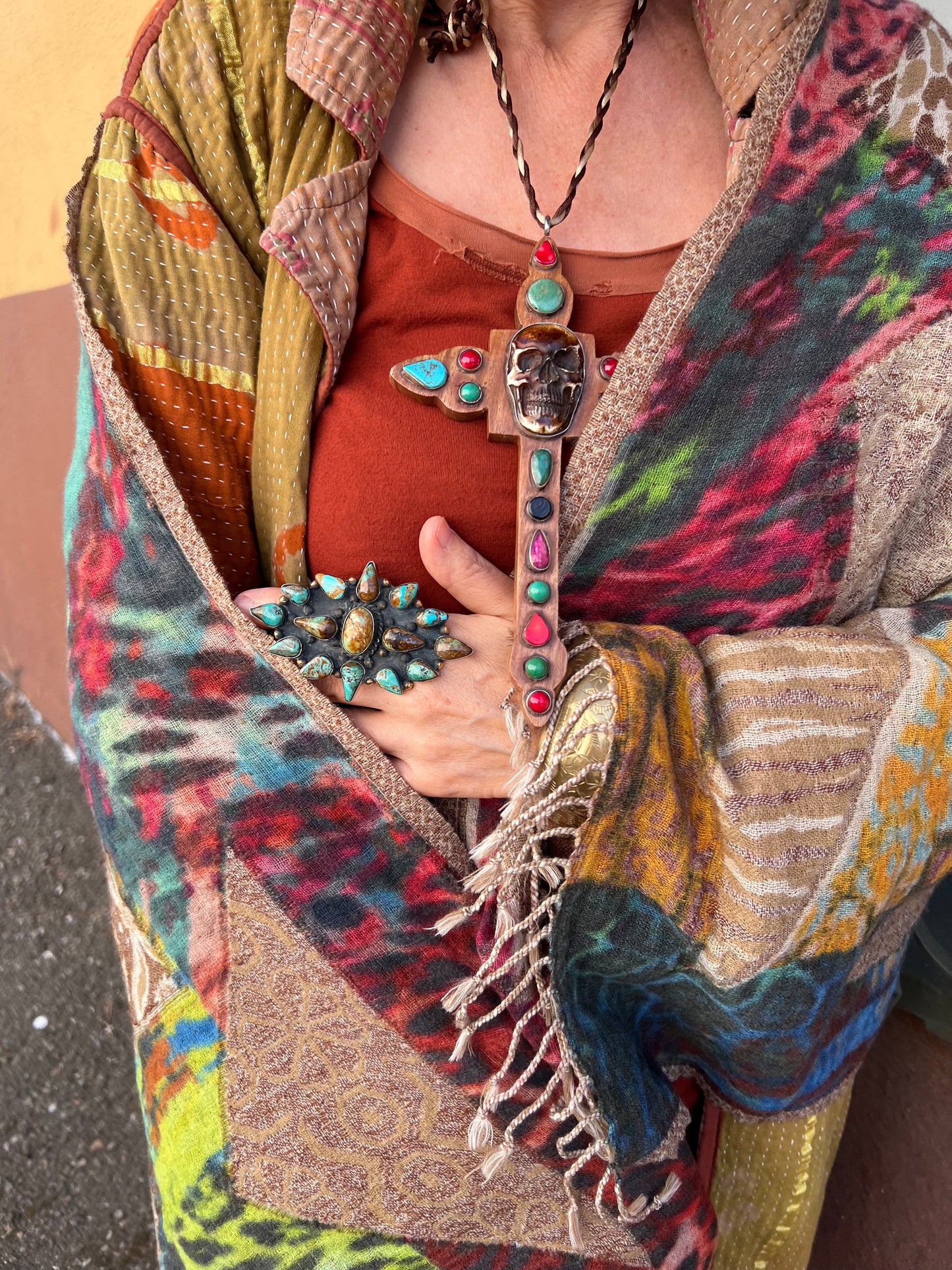 CASHMERE COLLAGE SHAWL