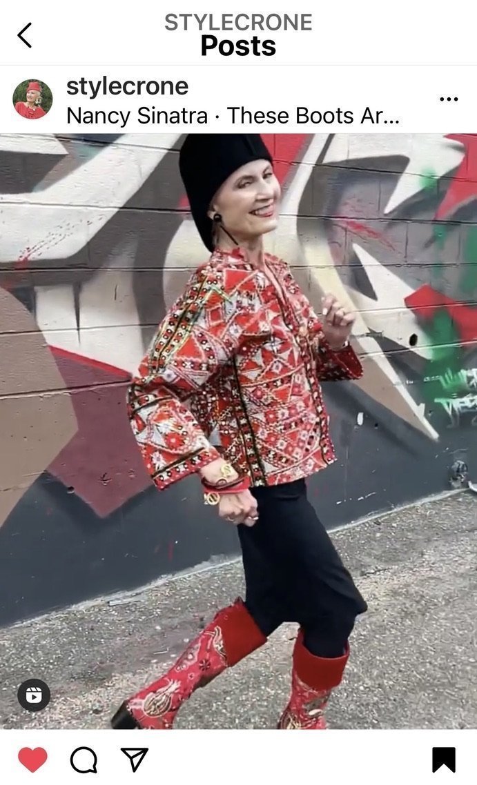 Rabari jacket hand embroidered cotton blend Andrea Serrahn Serrahna