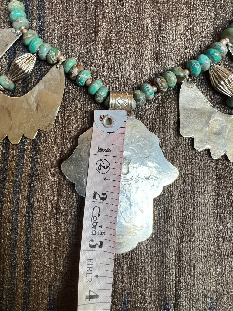 TURQUOISE HAMSA NECKLACE