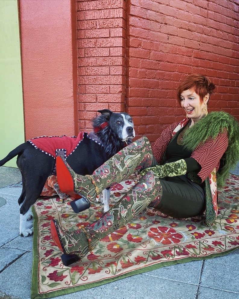 Aqua tip top tulip anatolian tulip boot over the knee boot Andrea Serrahn Serrahna