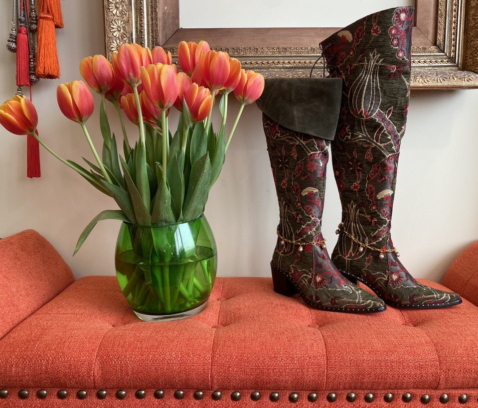Aqua tip top tulip anatolian tulip boot over the knee boot Andrea Serrahn Serrahna