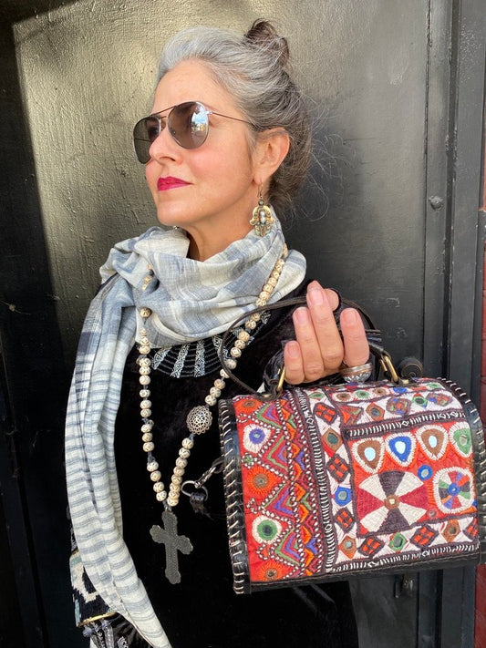 Lunchbox bag juti embroidery OOAK Andrea Serrahn Serrahna