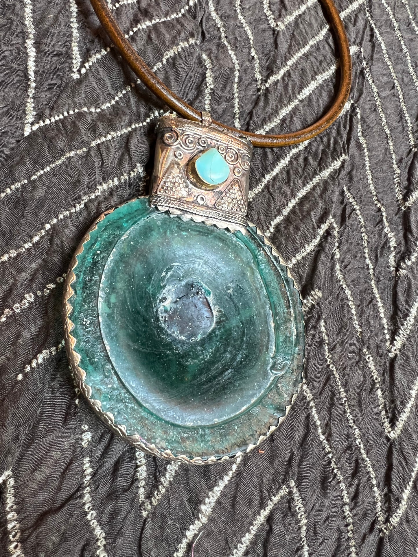 AQUATIC EYE: COLOSSAL SEA GLASS PENDANT