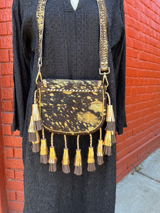 Pinto Pony purse suede metallic leather Andrea Serrahn Serrahna