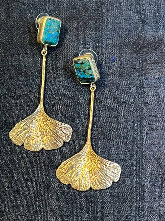 GINKGO LEAF EARRINGS