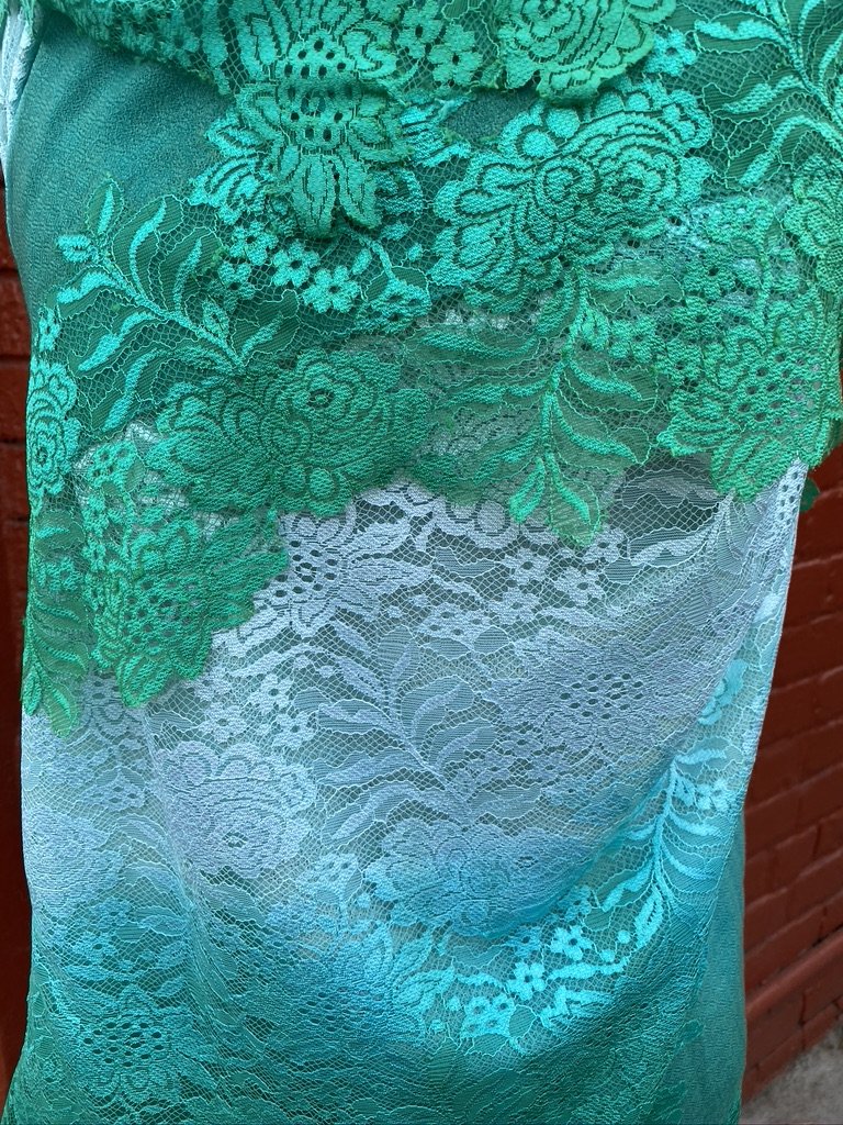Soft Pashmina Lace Shawl wool celadon Andrea Serrahn Serrahna