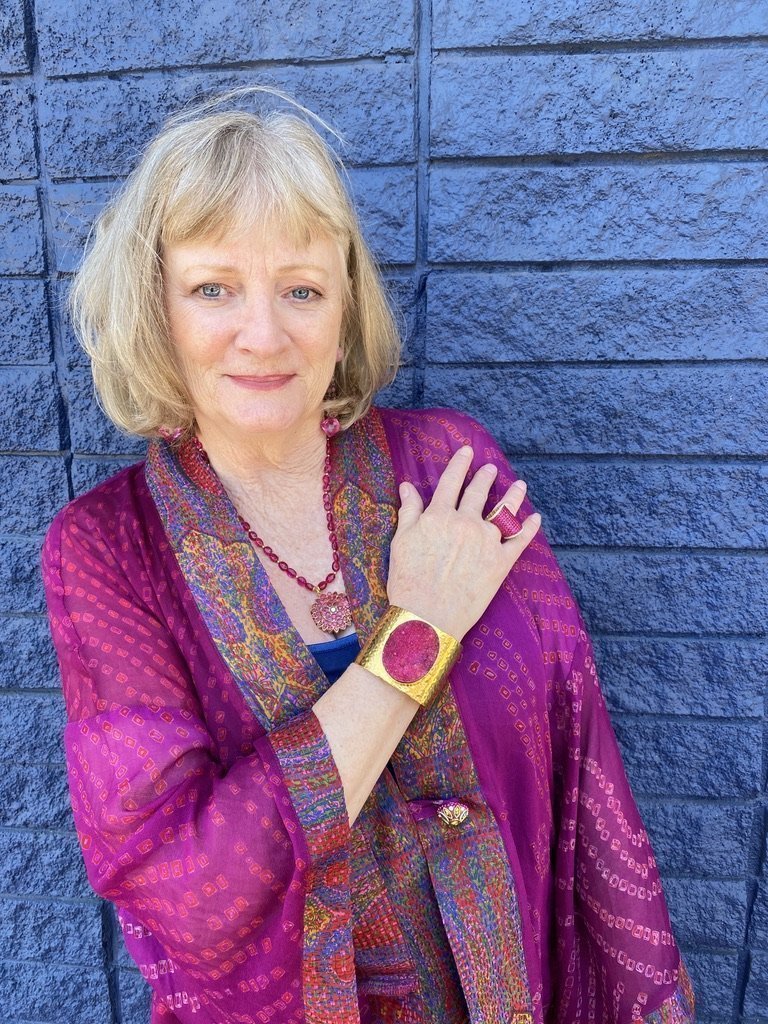 RUBELLITE DRUSY CUFF BRACELET