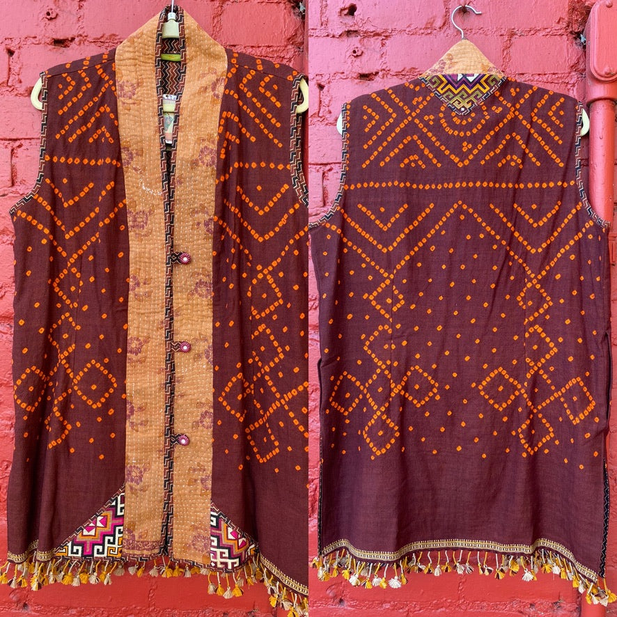 UZBEKTASTIC WOOL BANDHANI VEST