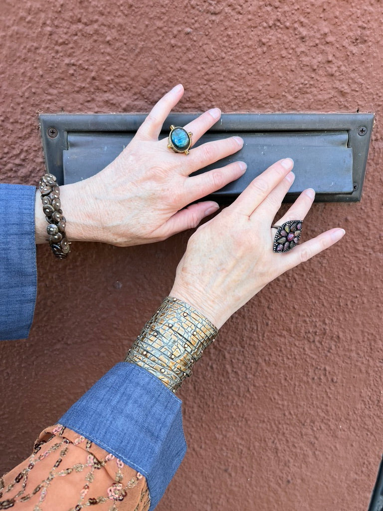 Sunset Swing jacket rayon bling silk trim Andrea Serrahn Serrahna