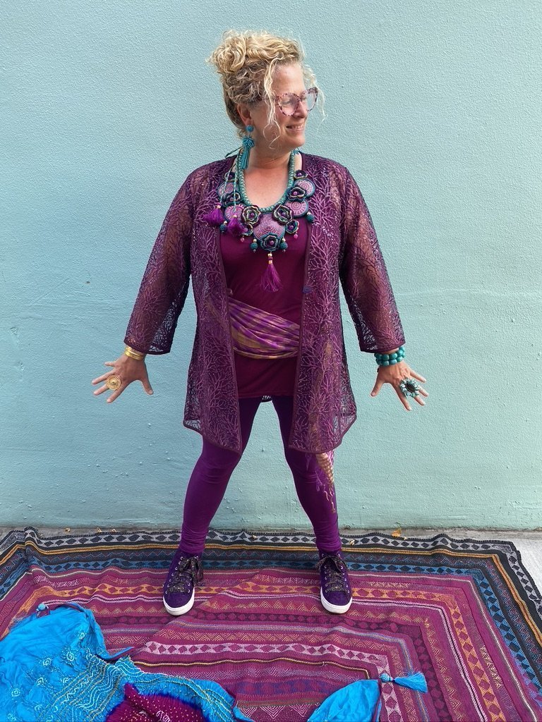 SEQUINED EMBROIDERED PLUM MESH JACKET